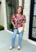 A beautiful floral blouse is one of those pieces you'll reach for all season long, and this one is full of thoughtful details you'll love! Designed with a soft neutral background, this feminine top is adorned with rich brown and pink florals accented by subtle pops of black for the perfect autumn-inspired palette. The flattering self-tie waist creates a customizable silhouette, while the smocked back offers a comfortable fit that moves with you throughout the day.