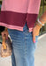 Bring rich autumn color to your everyday wardrobe with this effortlessly stylish striped knit sleeveless sweater. Featuring timeless burgundy and mauve stripes with contrast trim detailing, this sweater knit is the perfect blend of classic and cozy. The cap sleeves and lightweight feel make it easy to wear on its own during warmer fall days or layered under your favorite jacket as the season cools.