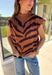 A little wild, a lot cozy—this camel short sleeve sweater is the perfect blend of chic and playful. Designed with a bold tiger stripe print, it features a mock neckline and a relaxed silhouette for easy, comfortable wear. This sweater is a versatile piece that can be styled for both casual days and polished evenings.