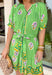 Bring a burst of sunshine to your spring wardrobe with this lime green dress. The lively floral print features playful pops of lilac, green, and white, while the contrasting hem in green, mustard, and white adds a fun, unexpected twist. The button-down front and self-tie belt create a flattering, adjustable fit, and the lightweight fabric keeps it breezy for warm spring days. Whether you’re headed to brunch or strolling the farmers’ market, this dress is all about easy, cheerful style.