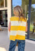 This sleeveless off white and yellow striped top by Wishlist is the perfect little piece to brighten up your spring wardrobe! The bold stripe pattern feels fresh and cheerful, and the sleeveless cut makes it an easy grab for warm days, weekend plans, or layering under a light jacket when the mornings are still a little chilly. Lightweight and easy to style, this top pairs perfectly with denim shorts, white jeans, or a cute skirt for a simple outfit that still feels fun and put-together. 