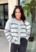 Cozy up in timeless style with this beautiful cardigan from Hyfve. Designed in a soft light gray knit with classic black and cream stripes, this button-down sweater is the perfect layering piece for the season. Ribbed detailing throughout adds texture and a polished finish, while the ultra-soft knit blend keeps you warm and comfortable without feeling bulky. Whether you wear it buttoned as a sweater or layered over your favorite basics, this versatile cardigan is one you'll reach for again and again.