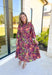 Brighten My Day Floral Midi Dress - Groovy's