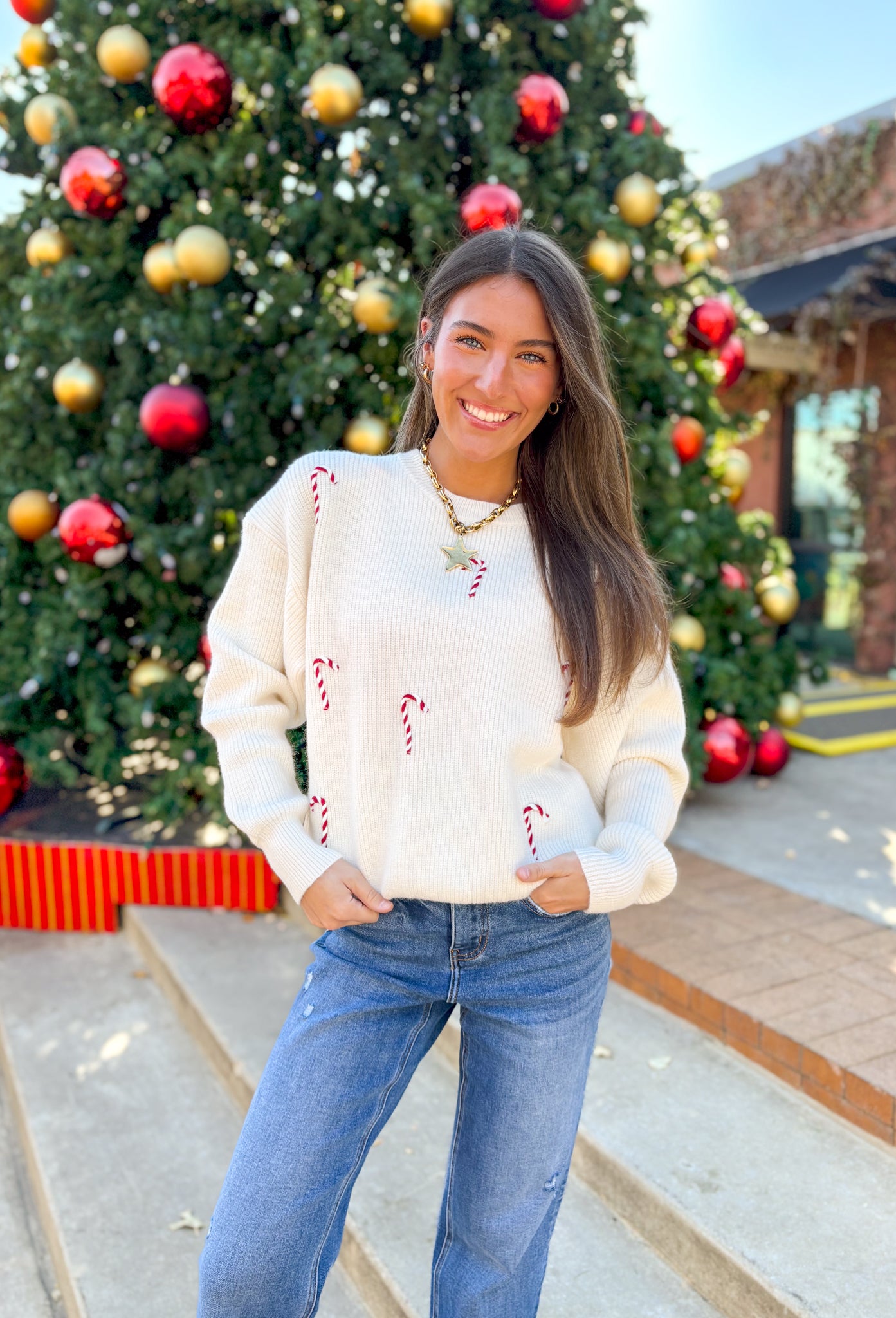 Candy Cane Lane Sweater