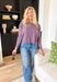 Dreamers Favorite Sweater in Acai,  super soft sweater in a washed purple color with seam down the front 