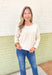 Dreamers Favorite Sweater in Heathered Oatmeal, oatmeal colored super soft sweater with seam down the front 