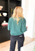 Dreamers Favorite Sweater in Parsley,  super soft sweater in a cool tone green color with seam down the front 