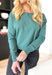 Dreamers Favorite Sweater in Parsley,  super soft sweater in a cool tone green color with seam down the front 