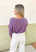 Lilly Sweater by Dreamers in Acai, washed purple soft knit sweater with wide neck line and ribbed detail on the wrists and hem 