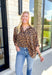 Meant For You Leopard Top, leopard dulman sleeve button down blouse