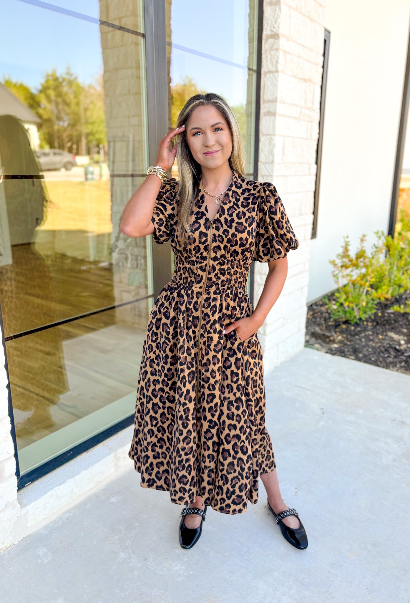 No Time Wasted Leopard Midi Dress - Groovy's