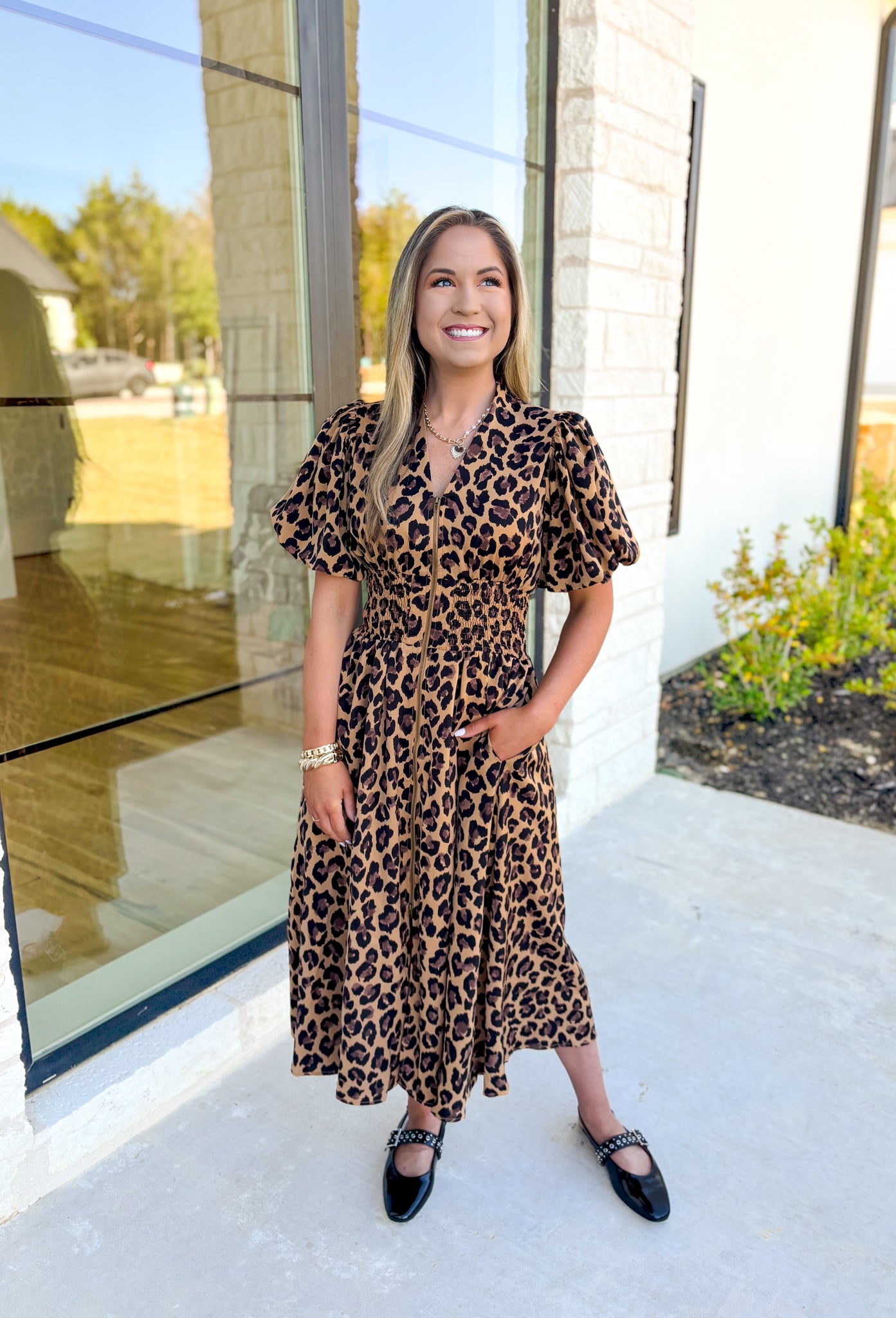 No Time Wasted Leopard Midi Dress - Groovy's