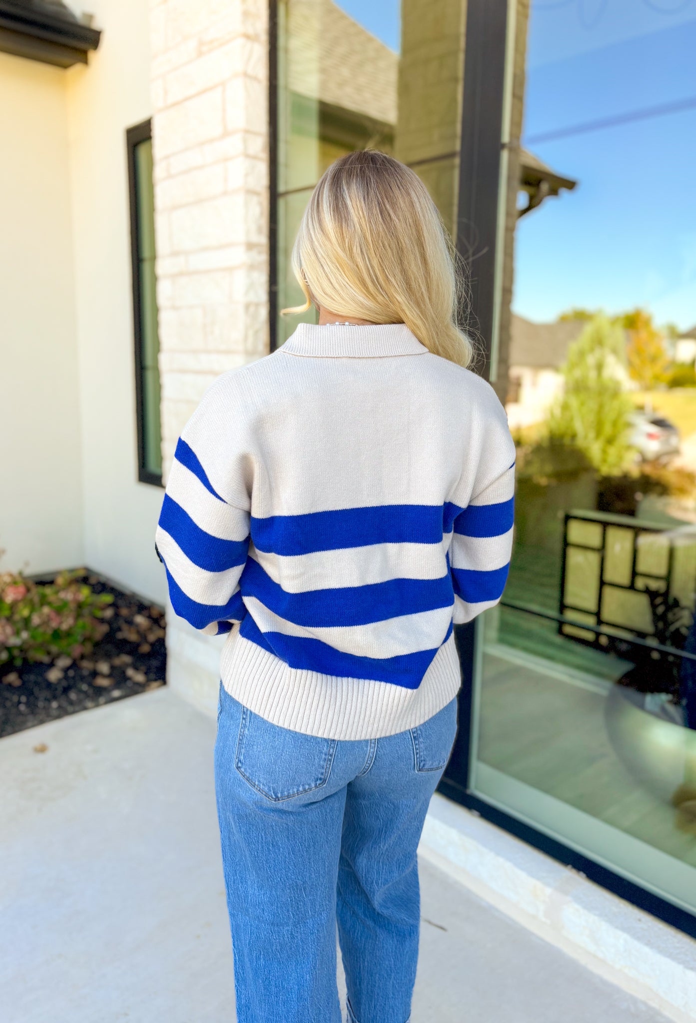 Old Habits Sweater in Cobalt - Groovy's