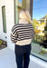 Over It Striped Sweater in Black - Groovy's