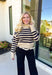 Over It Striped Sweater in Black - Groovy's