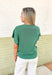 Rylee Top by Dreamers in Hunter Green, short sleeve knit top in a cool tone green  