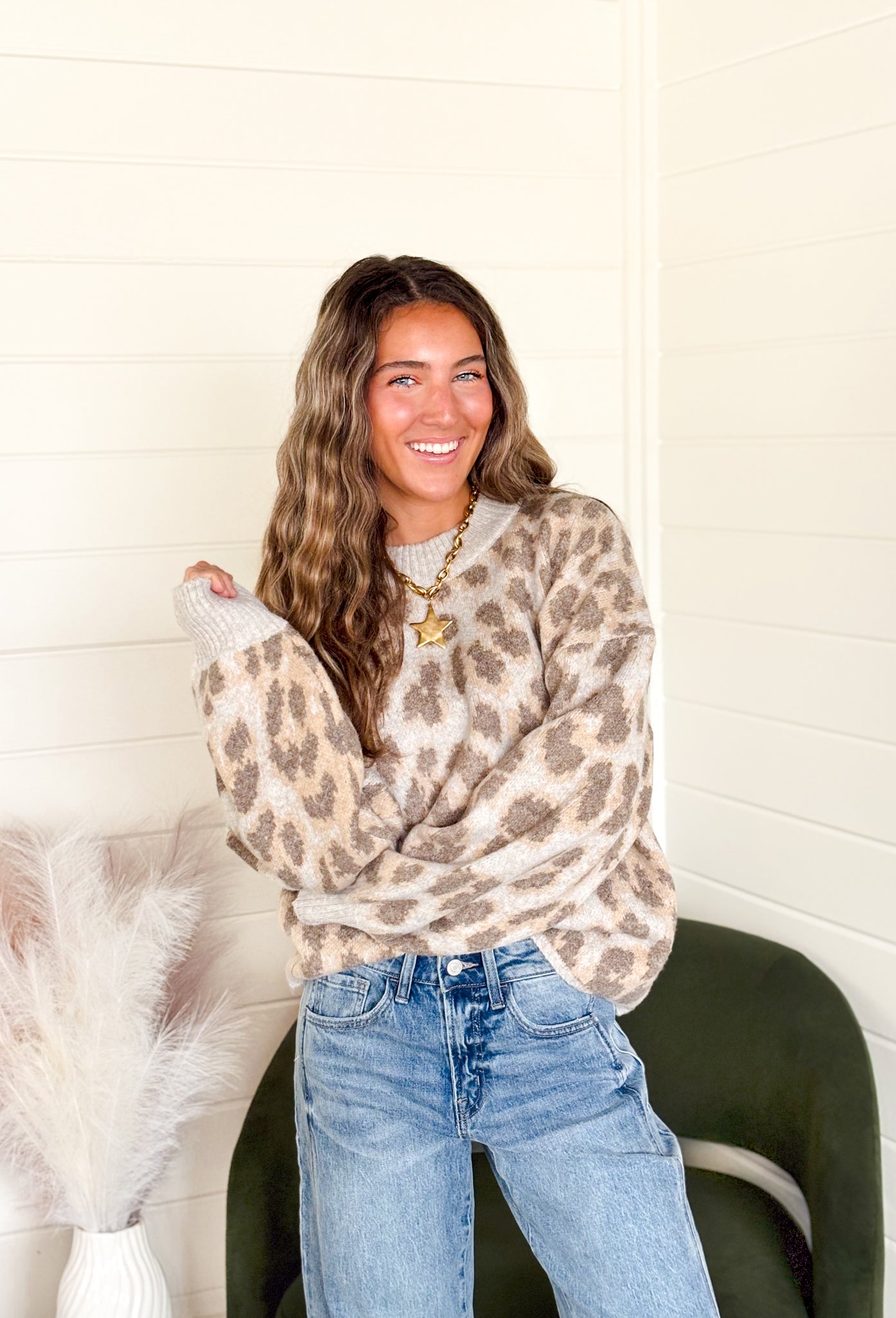 Wild At Heart Leopard Sweater - Groovy's