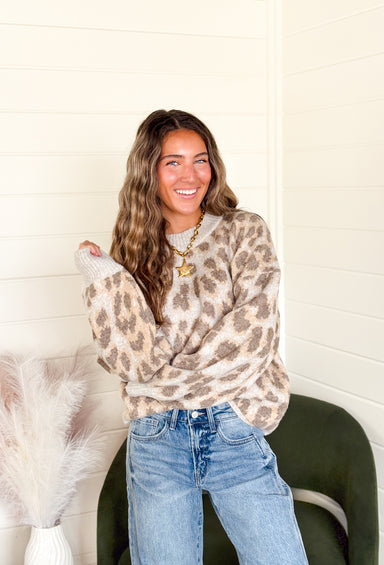 Wild At Heart Leopard Sweater - Groovy's