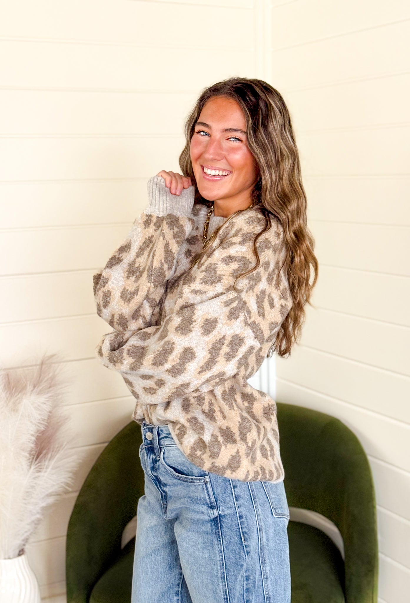 Wild At Heart Leopard Sweater - Groovy's