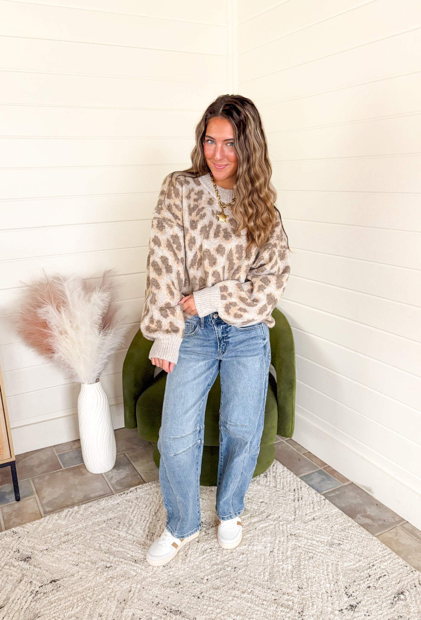 Wild At Heart Leopard Sweater - Groovy's