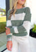 Z SUPPLY Broadbeach Stripe Sweater, large striped knit sweater in olive and off white 