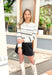 Z SUPPLY Milan Stripe Sweater in Natural, cream and black striped cropped sweater 