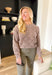 Z SUPPLY Rossio Pullover Sweater, taupe knit sweater with ribbing on the neck and wrists 