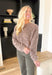 Z SUPPLY Rossio Pullover Sweater, taupe knit sweater with ribbing on the neck and wrists 