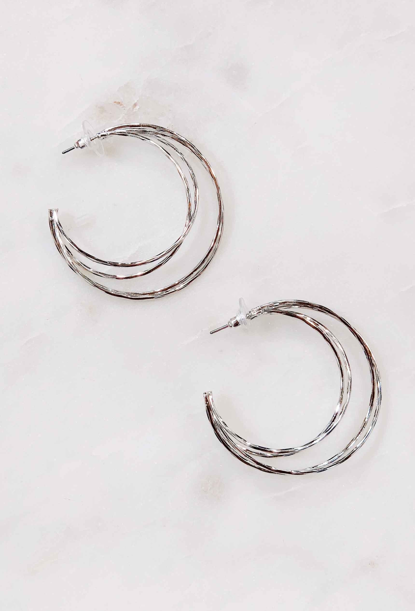 Crescent Hoop Earrings, crescent moon gold and silver metal earrings 