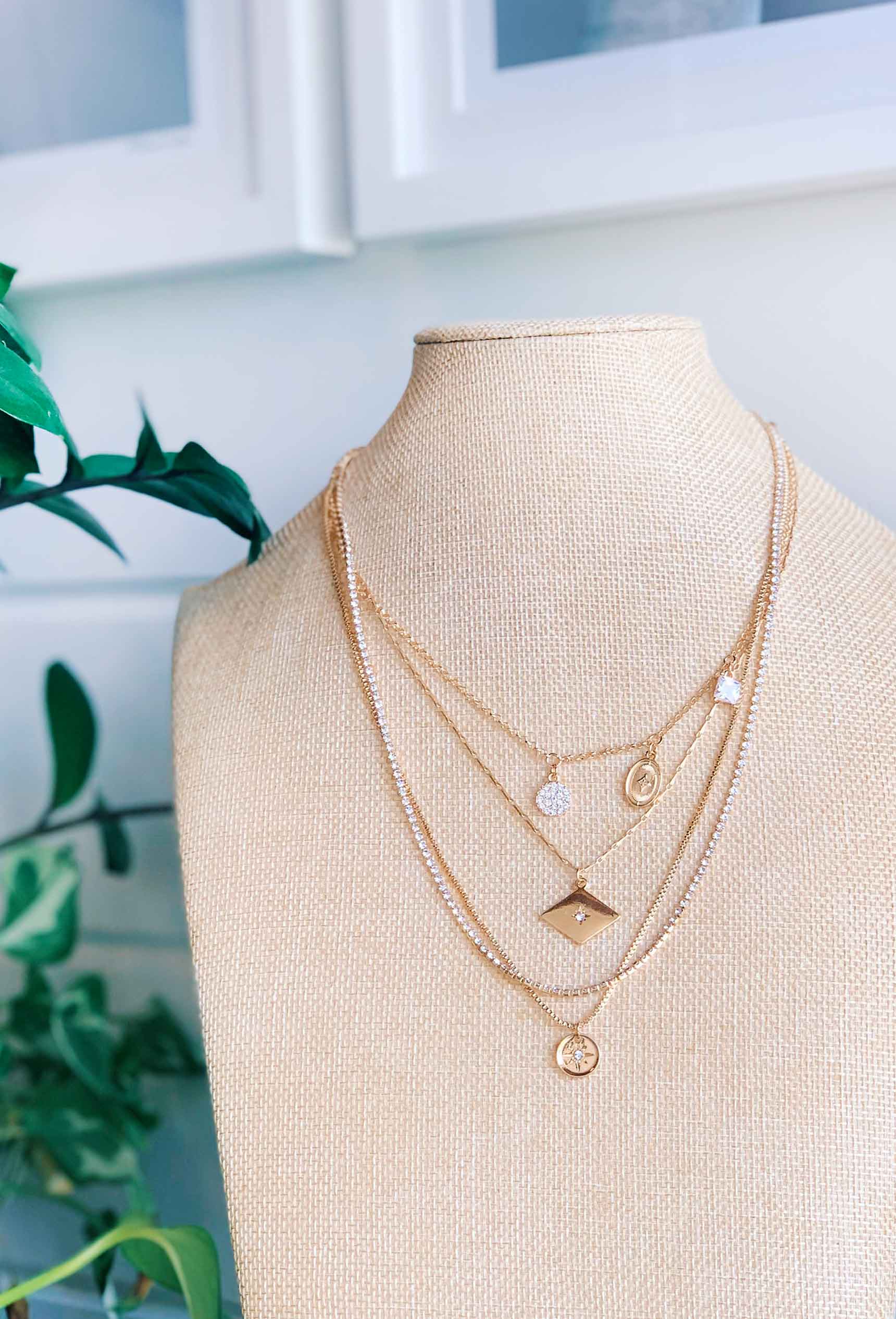Layered Necklaces, Gold Layered Necklaces