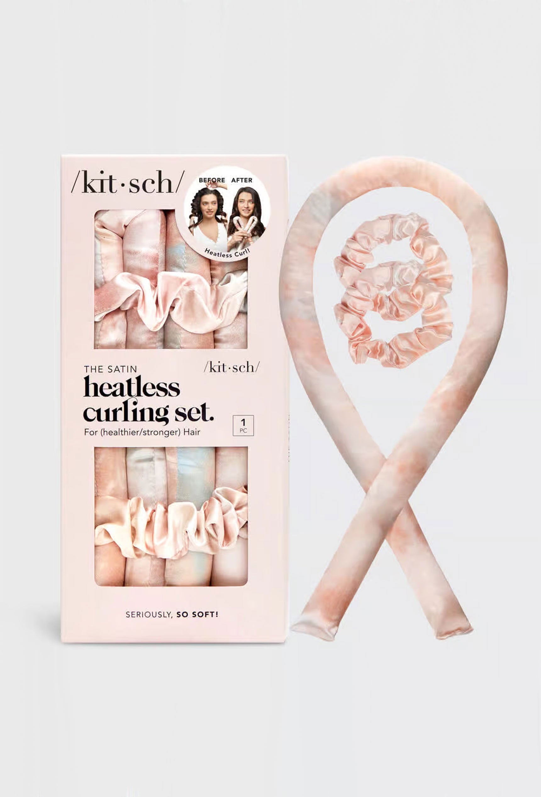 Kitsch Satin Heatless curls Styling box Kitsch Satin Heatless Curling Set, Overnight Hair Curlers  main image 2