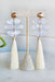Statement Maker Tassel Earrings, post back, acrylic shapes with tassels hanging