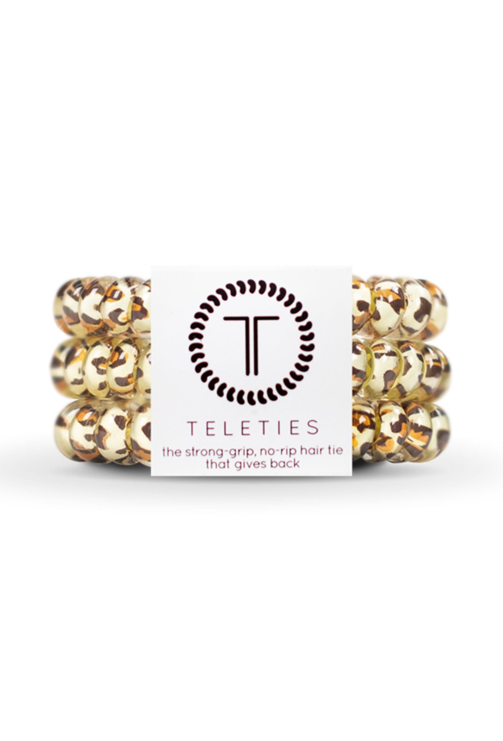 TELETIES Small Hair Ties - Leopard, leopard coil hair ties 