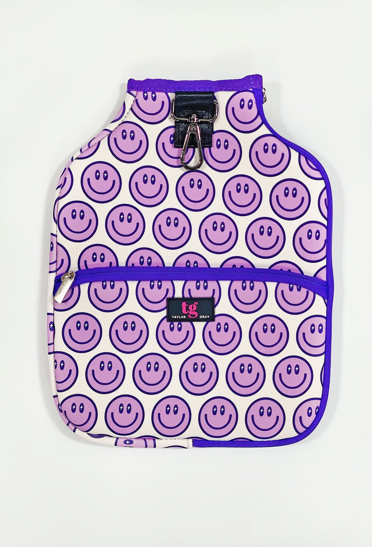 The Happy Purple Neoprene Pickleball Paddle Cover, Groovy's