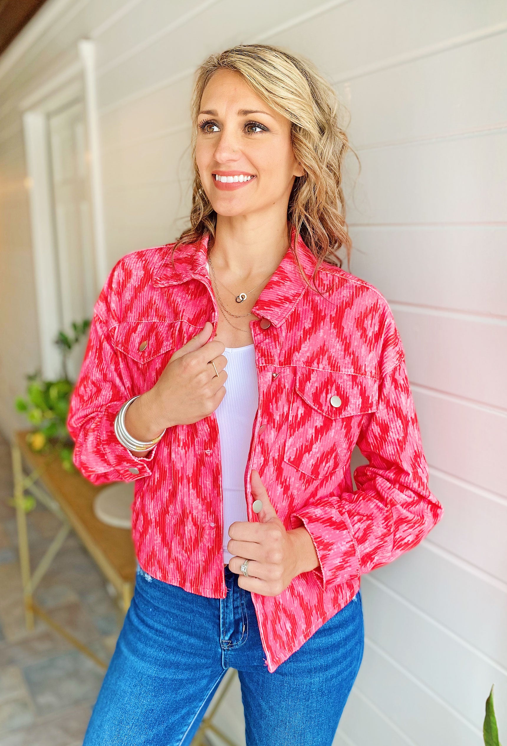 Diva Dreams Cropped Faux Fur Jacket in Hot Pink - Frock Candy