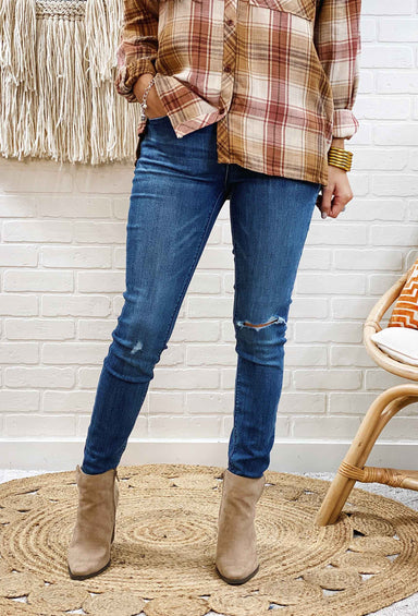 Blue Cove Mid Rise Flare Jeans, Groovy's, Flare Jeans
